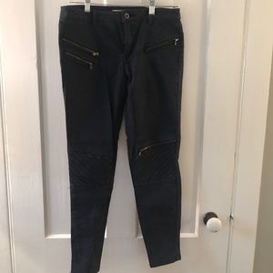 Zara Basic ribbed navy pants